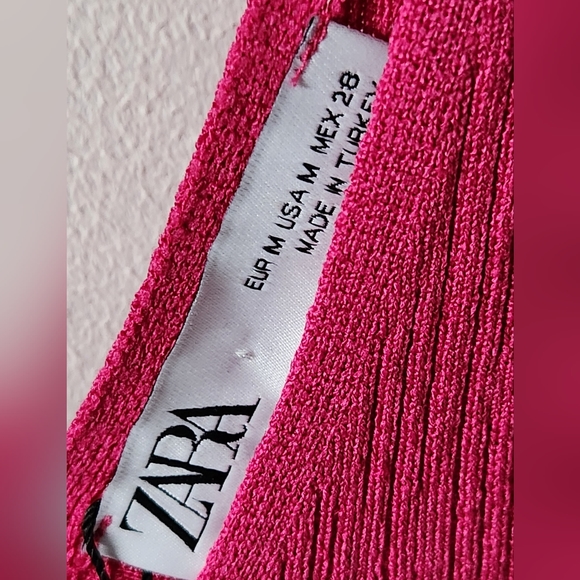 Zara Deep V Tunic, Pink, Size US M - Picture 4 of 7